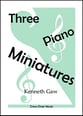 Three Piano Miniatures piano sheet music cover